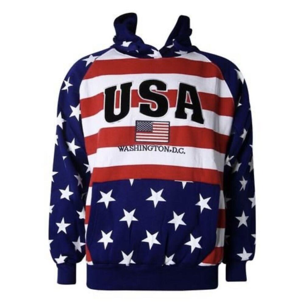 USA Washington DC Pullover sweaters unisex Hoodie Sz M Unisex, STITCHED GRAPHICS - Picture 2 of 14
